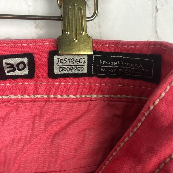 Miss Me Pink Denim Cropped Jeans Women's Sz 30 - Picture 6 of 9